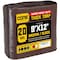 Core Tarps Heavy Duty Tarp, 12 ft L x 0.5 mm H x 9 ft W, 20 Mil, Brown/Black, Polyethylene CT-702-9X12 - alternate 1